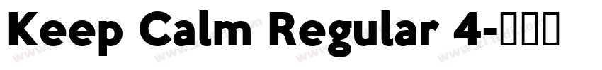 Keep Calm Regular 4字体转换